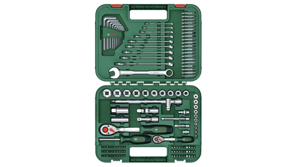 Набор инструментов Bosch, 1/2", 1/4", CrV, 132шт