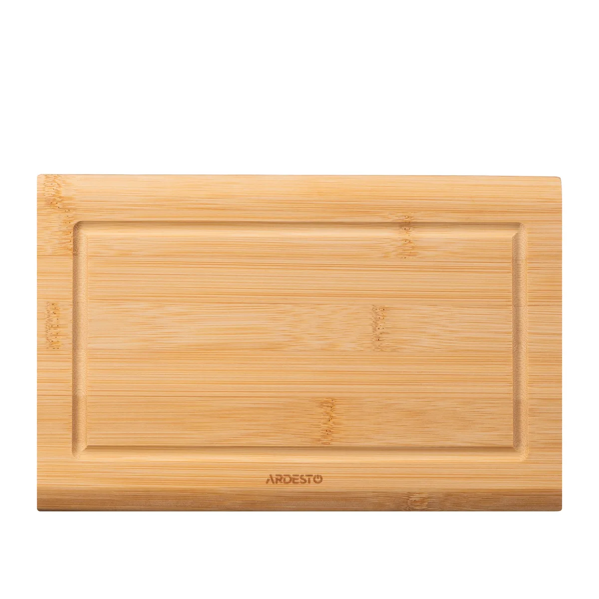 Кухонна дошка з канавкою ARDESTO Midori, 25х16х1.5 см, з бамбука.