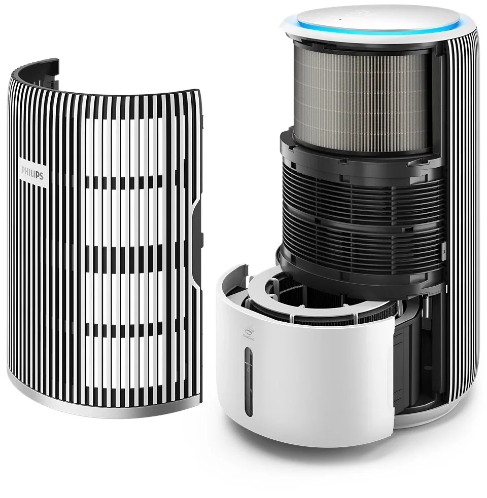 Очисник та зволожувач повітря Philips Series 3400 для приміщень до 78 м2, продуктивність 300 м3/год, з трьома фільтрами: HEPA та в