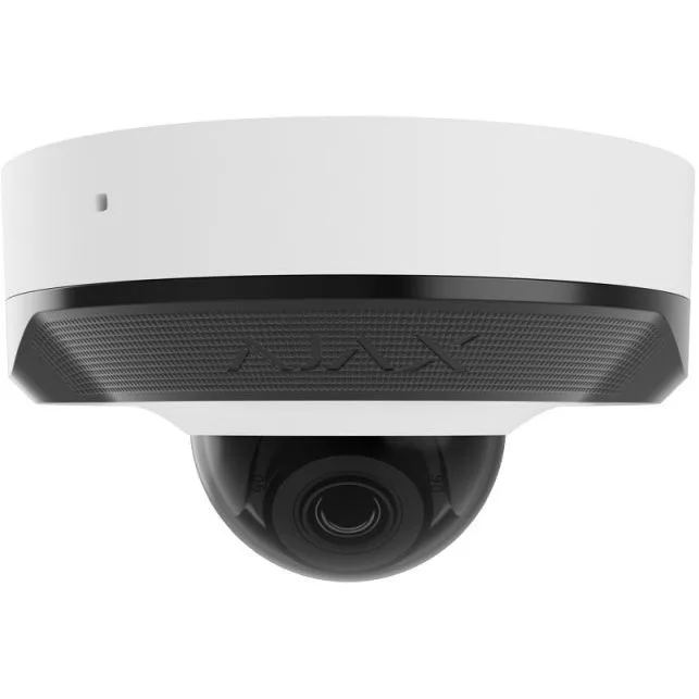 IP-камера проводная Ajax DomeCam Mini, 8 МП, 4 мм, Poe, True WDR, IP 65, ИК 30 м, аудио, угол обзора 75° до 85°, мини купольная, белая.
