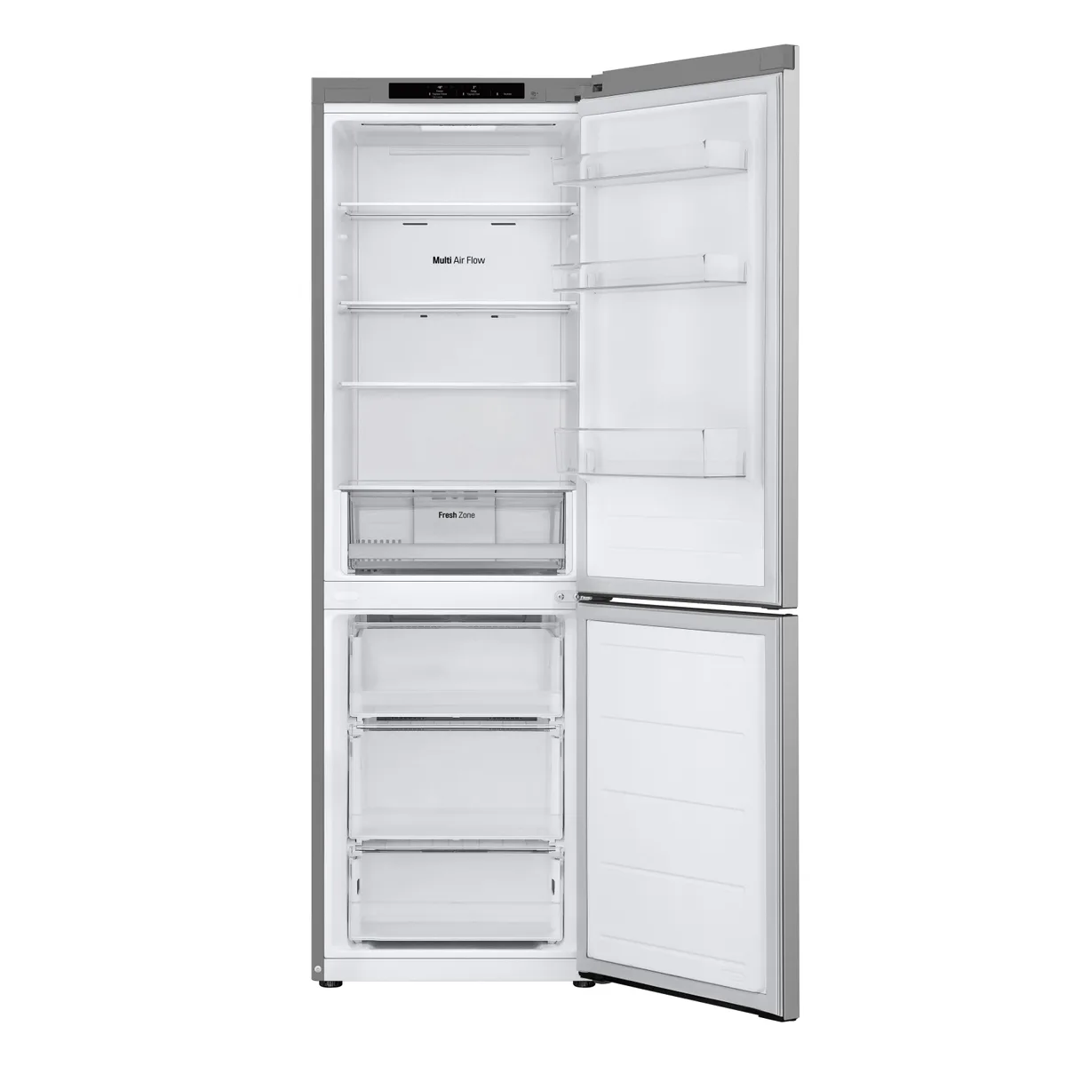 Холодильник LG з нижнім морозильником, 186x60x68 см, об'єм холодильної камери - 234 л, об'єм морозильної камери - 107 л, двоє двер