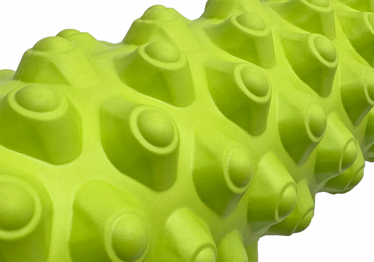 Масажний ролик EasyFit EVA 33 см Салатовий 3D поверхня