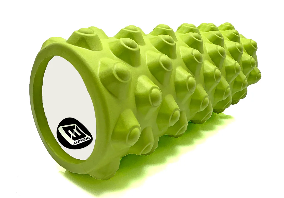 Масажний ролик EasyFit EVA 33 см Салатовий 3D поверхня