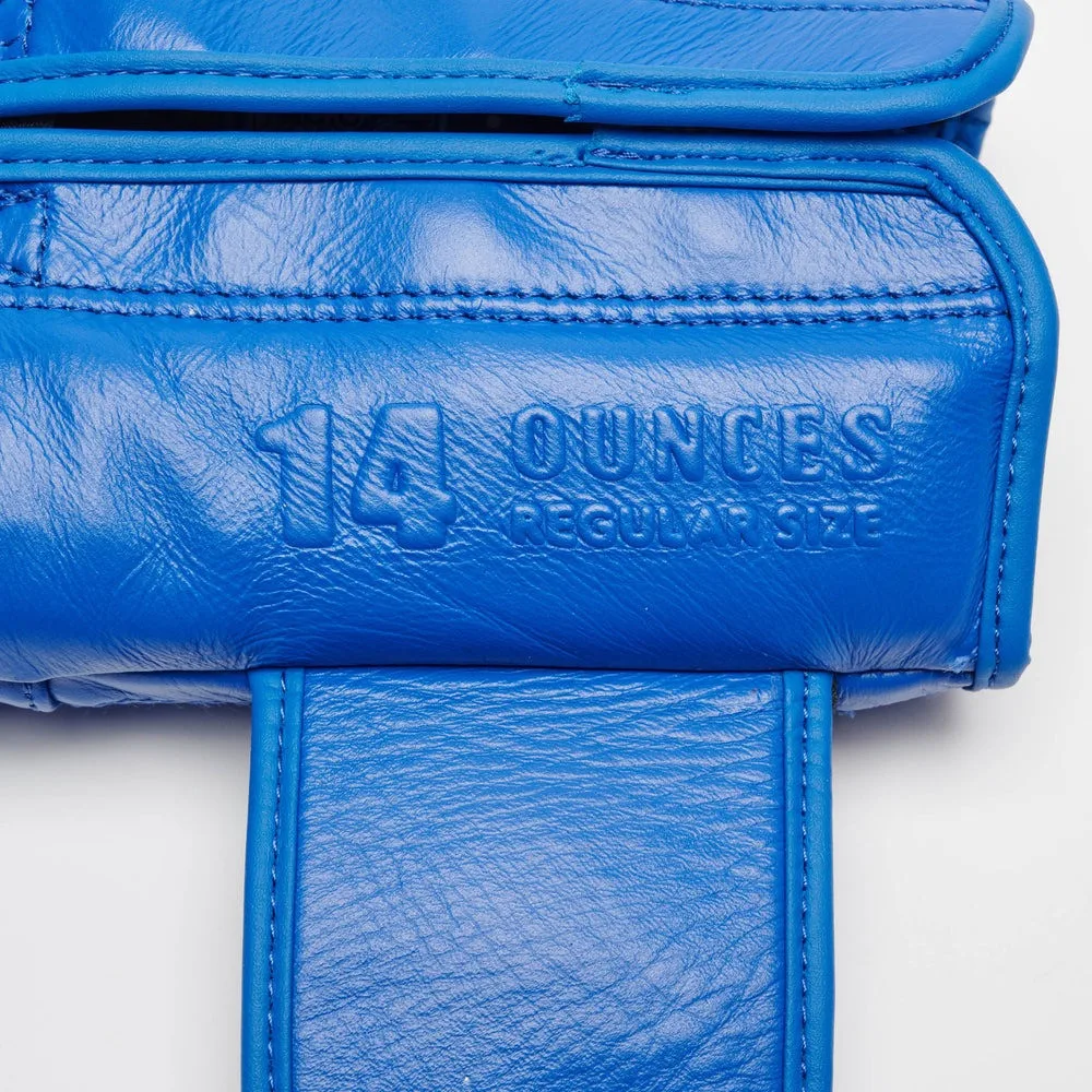Боксерські рукавиці Leone натуральна шкіра 12 oz сині з бинтами 4 м
