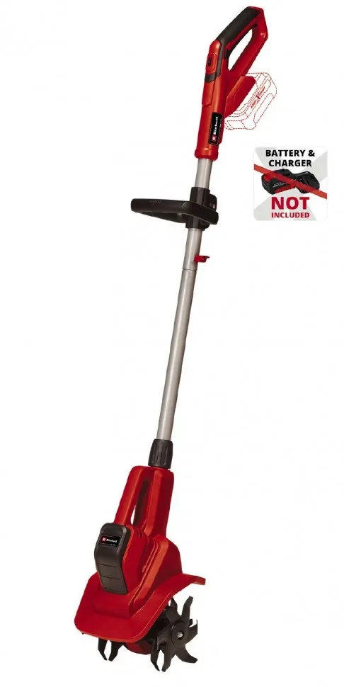 Акумуляторний культиватор Einhell GE-CR 18/20 Li E-Solo, 18В, ширина 20 см, глибина 20 см, вага 3.85 кг (без акумулятора та зарядн