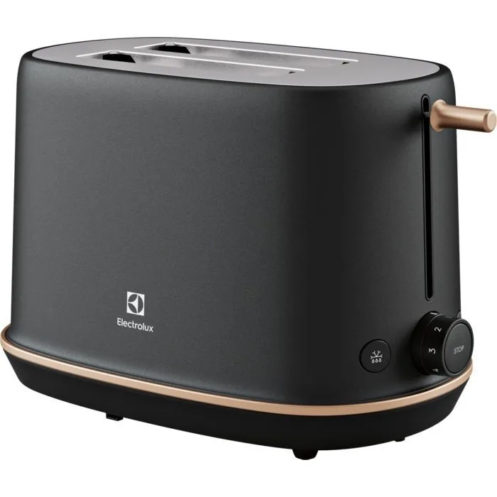Тостер Electrolux 980 Вт, металевий, чорного кольору.