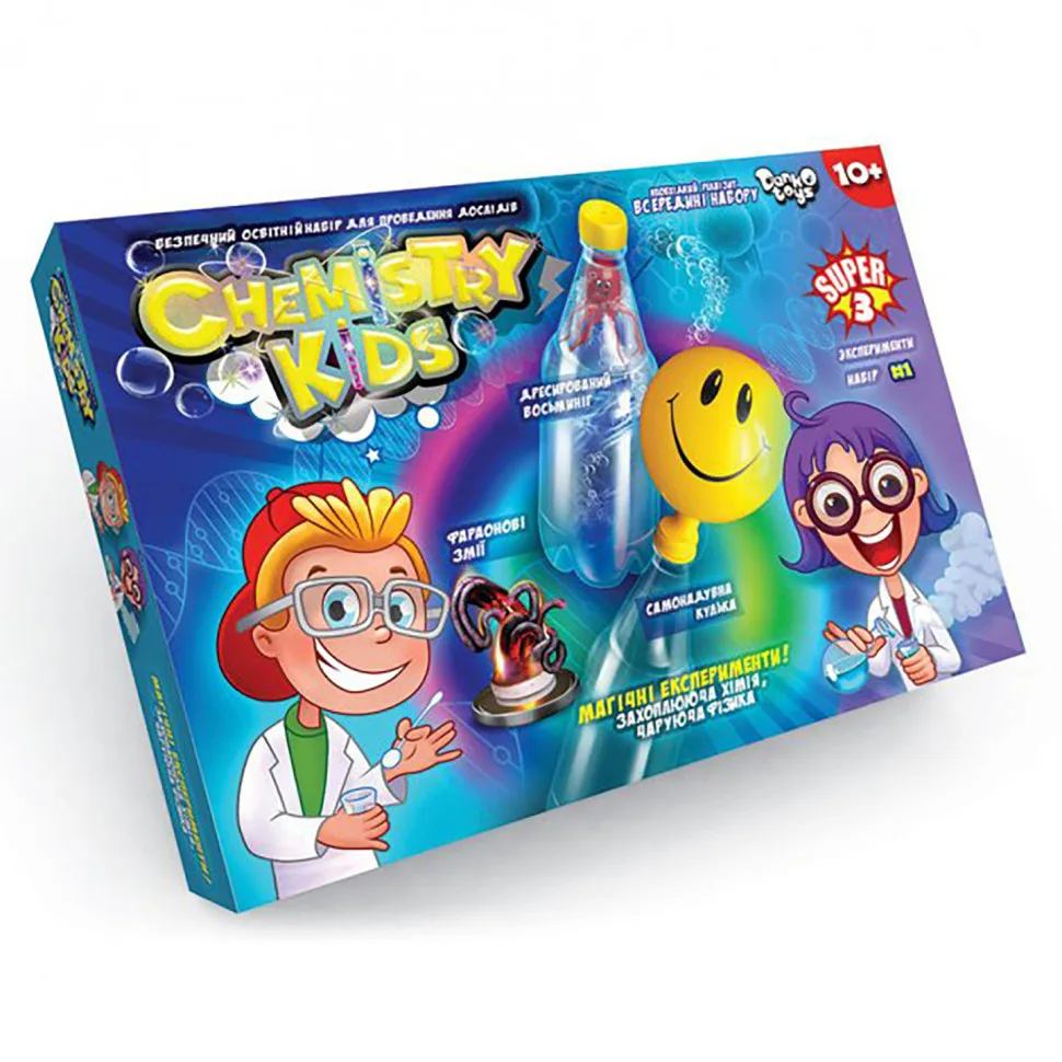 Освітній набір для експериментів Danko Toys 22х8х34 см пластиковий кольоровий