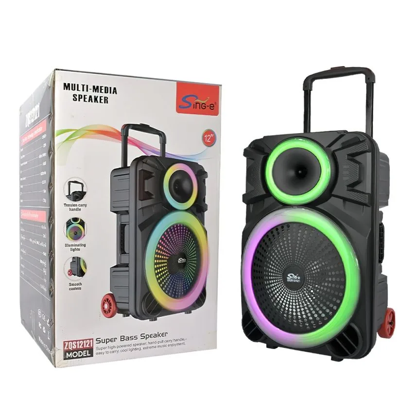Портативна колонка 60W Bluetooth чорна 427х360х657 мм