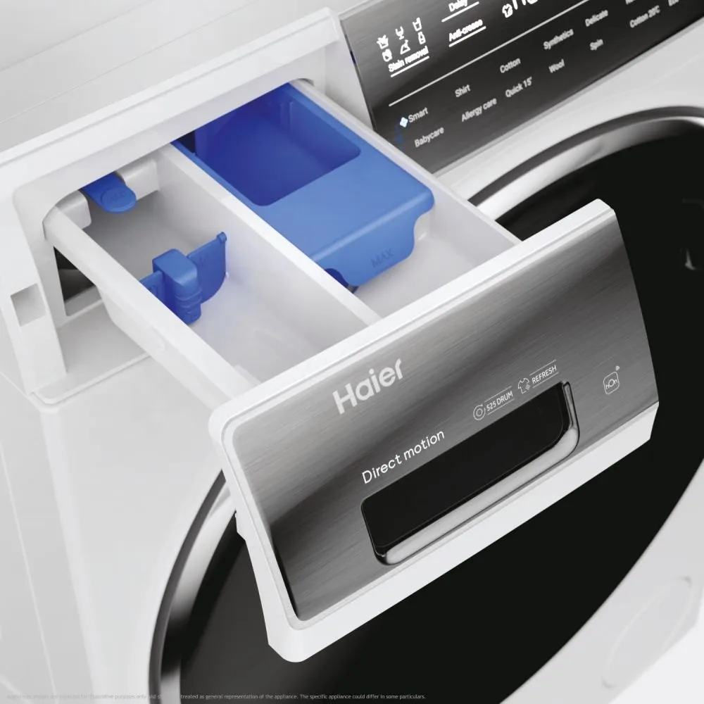 Пральна машина Haier фронтальна 12кг 1400 об/хв A+++ біла з інвертором та парою