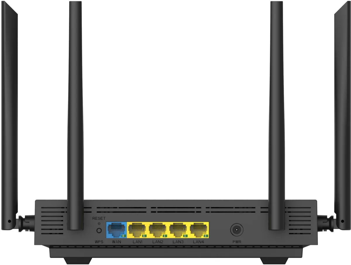 Маршрутизатор Netis AX1800 Wi-Fi 6 4 LAN порти 1 WAN порт 1 USB 3.0 чорний