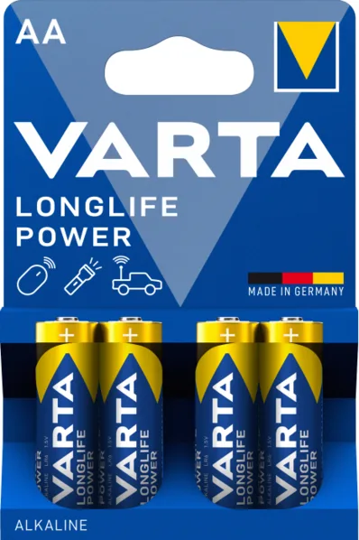 Батарейка AAA Varta Longlife Power 1,5 В алкалінова 4 шт Micro блістер