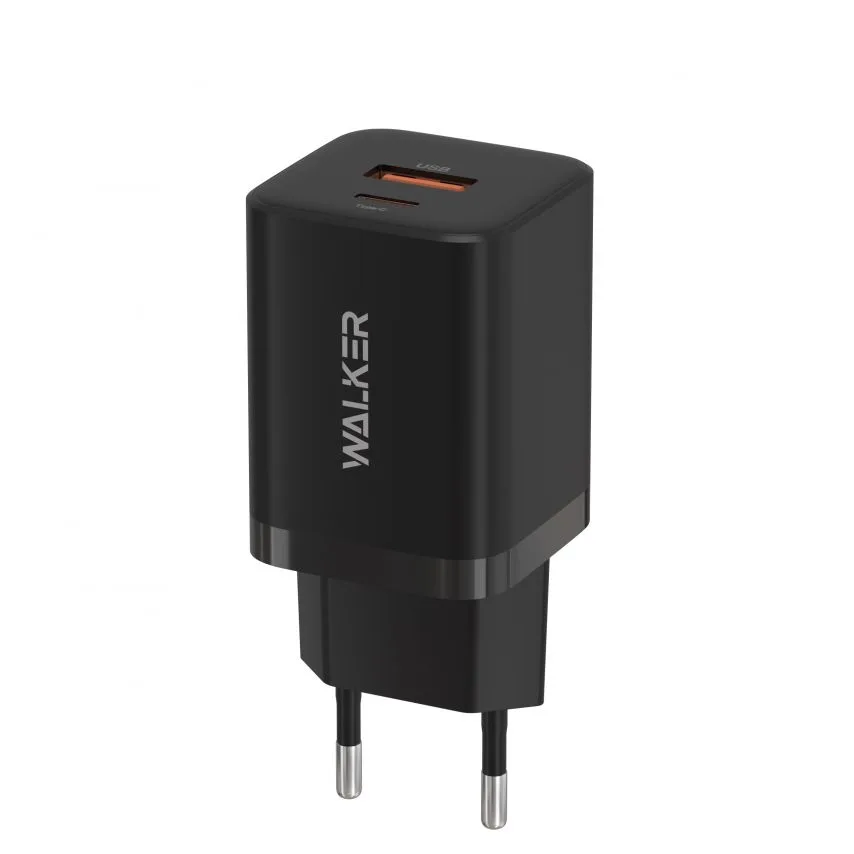 Мережевий зарядний пристрій WALKER 30W чорний GaN USB Type-C