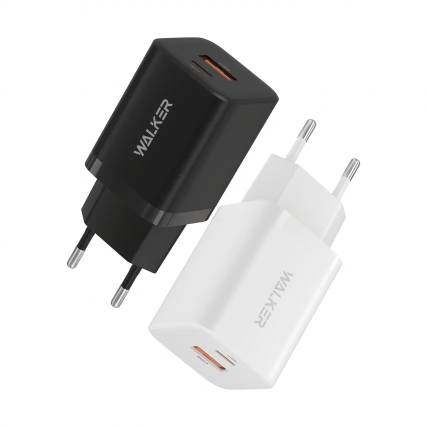 Мережевий зарядний пристрій WALKER 30W чорний GaN USB Type-C