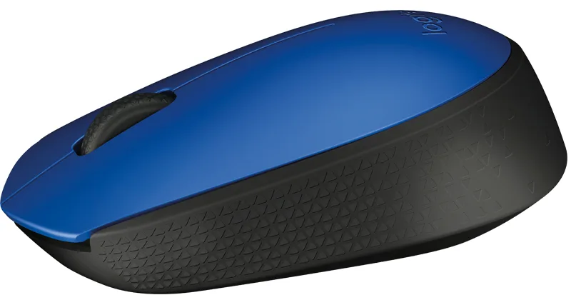 Беспроводная мышь Logitech оптическая маленькая голубая.
