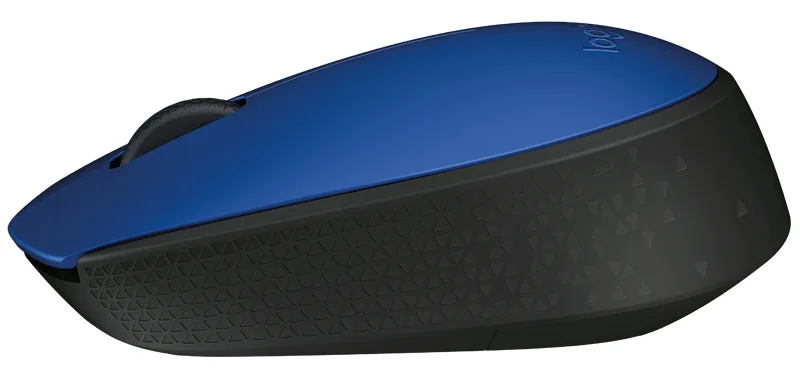 Беспроводная мышь Logitech оптическая маленькая голубая.