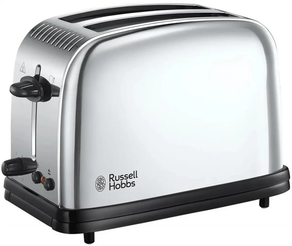 Тостер Russell Hobbs Метал 2 слайси Сірий 1600 Вт 6 режимів обсмажування