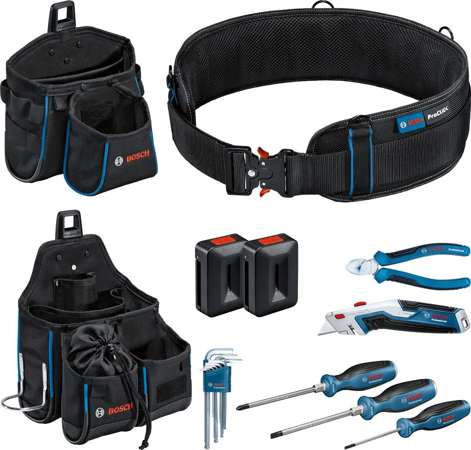 Комплект сумок та ручного інструмента Bosch Professional GWT2, GWT4 + 9шт