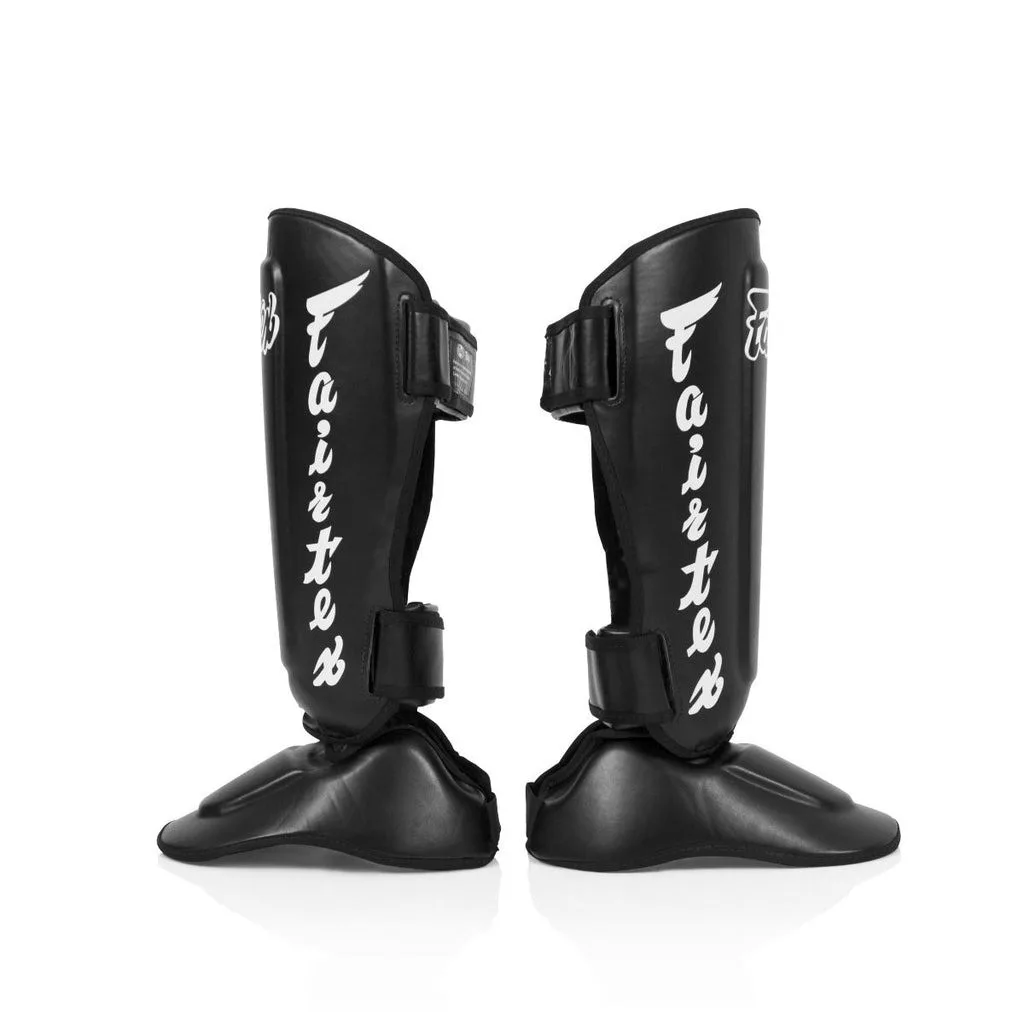 Захист гомілки та стопи Fairtex натуральна шкіра L чорний
