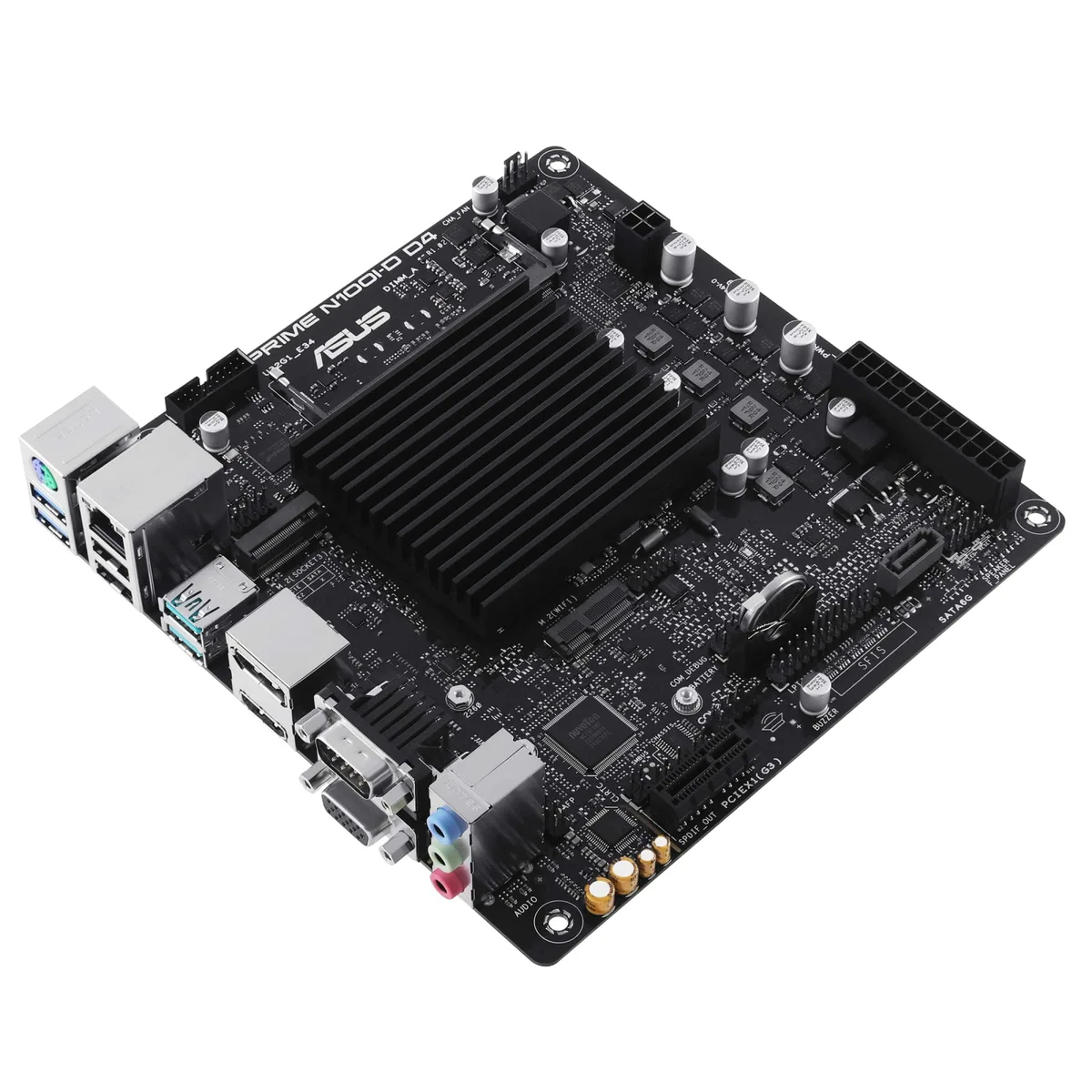 Материнская плата ASUS PRIME N100I-D D4-CSM, процессор Intel N100 Quad-Core 2.0GHz, 1xDDR4 SO-DIMM, D-Sub, HDMI, DP, форм-фактор mITX.