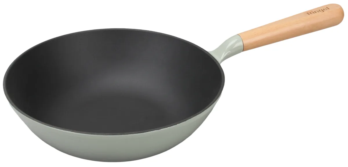 Сковорода чавунна Wok Ringel Primavera 26 см Чорна