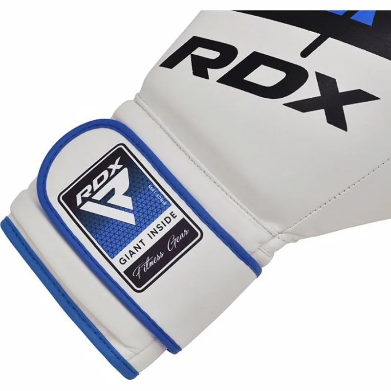 Боксерские перчатки RDX PU 12 унций Синие с капой в комплекте