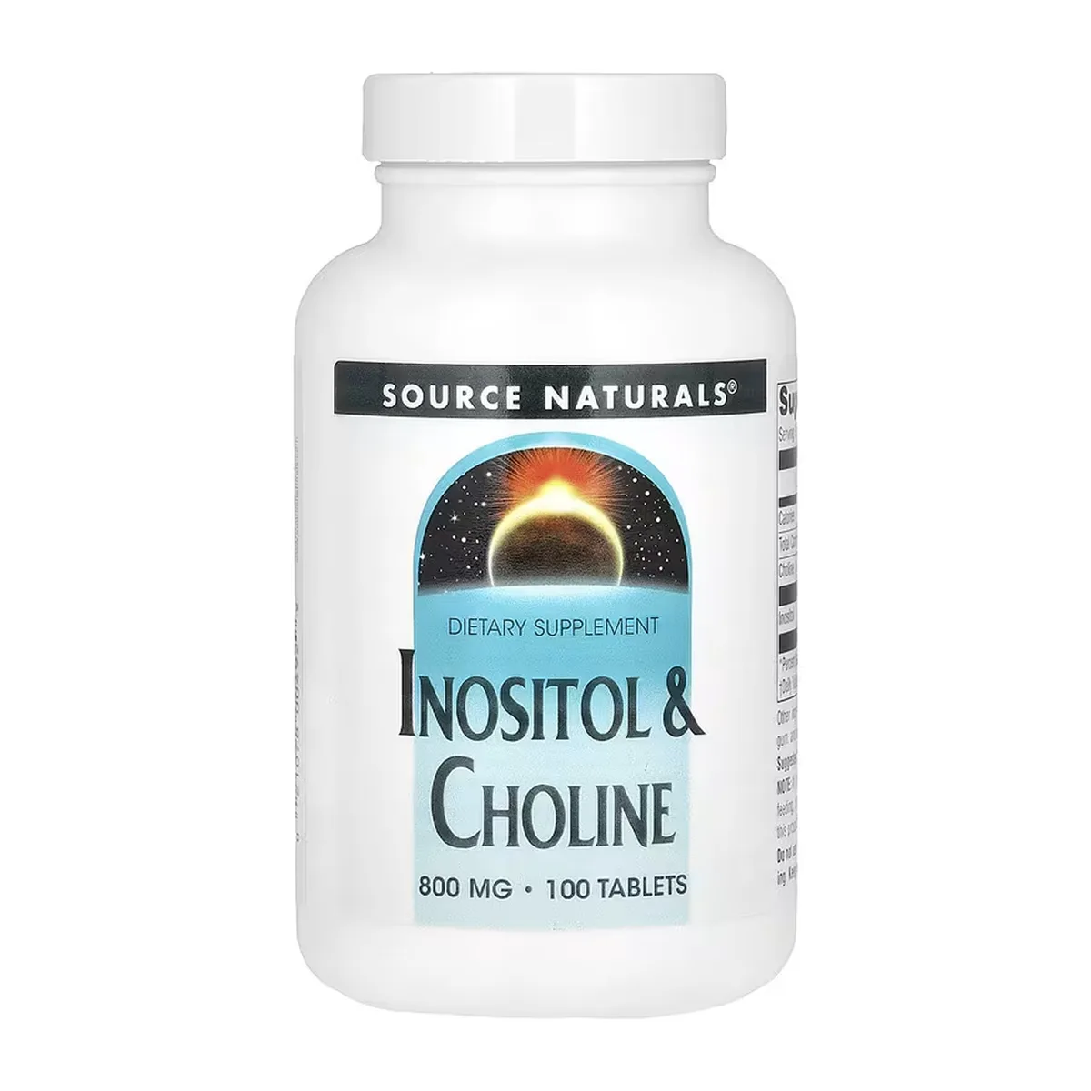 Інозитол та холін 800 мг Source Naturals 100 табл Вегетаріанські