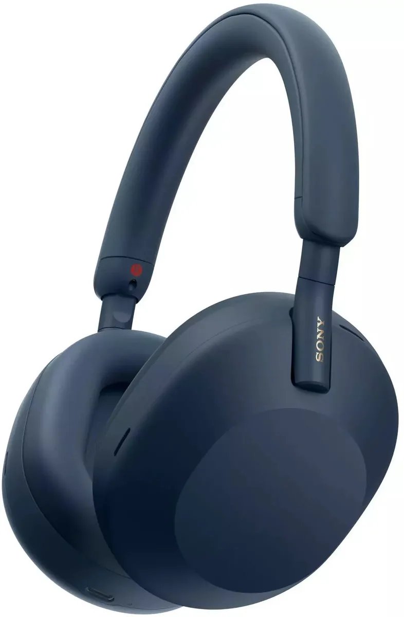 Наушники Over-ear Sony WH-1000XM5 BT 5.2, ANC, Hi-Res, AAC, LDAC, Беспроводные, Микрофон, Синий