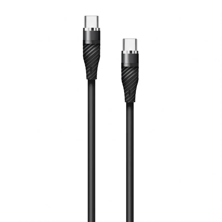 Кабель USB Type-C до Type-C 65W TPE 1м чорний
