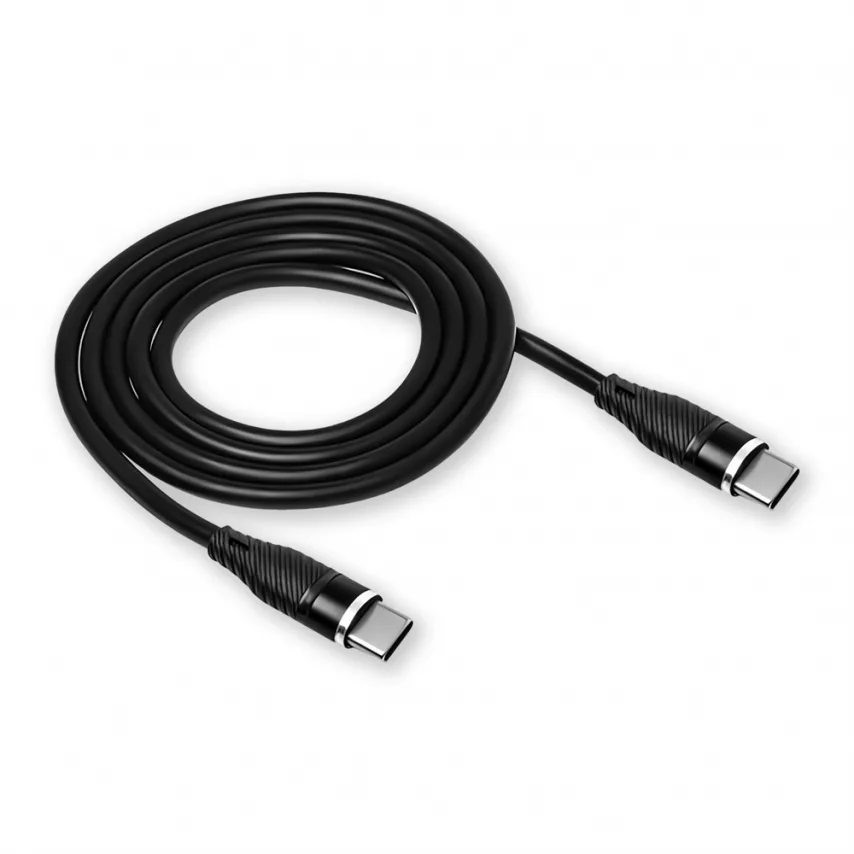 Кабель USB Type-C до Type-C 65W TPE 1м чорний