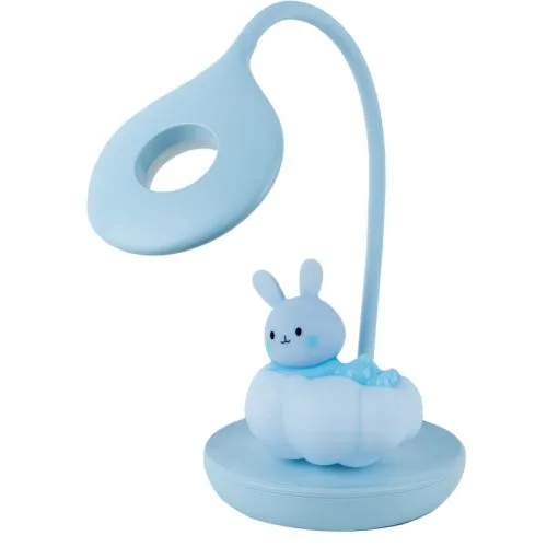 Настільна лампа LED з акумулятором Cloudy Bunny синя нічник для читання та затишку світильник для дому