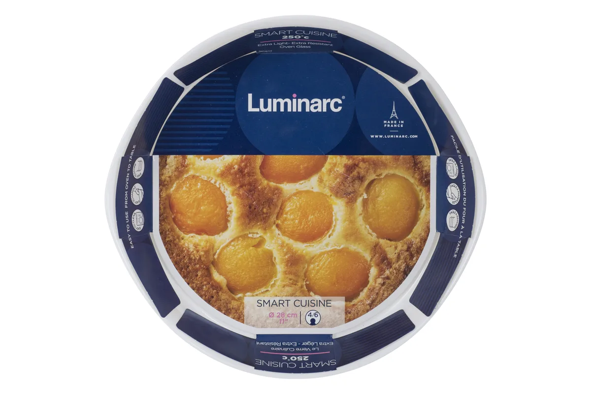 Форма для запікання Luminarc жаростійке опалове скло 28 см біла