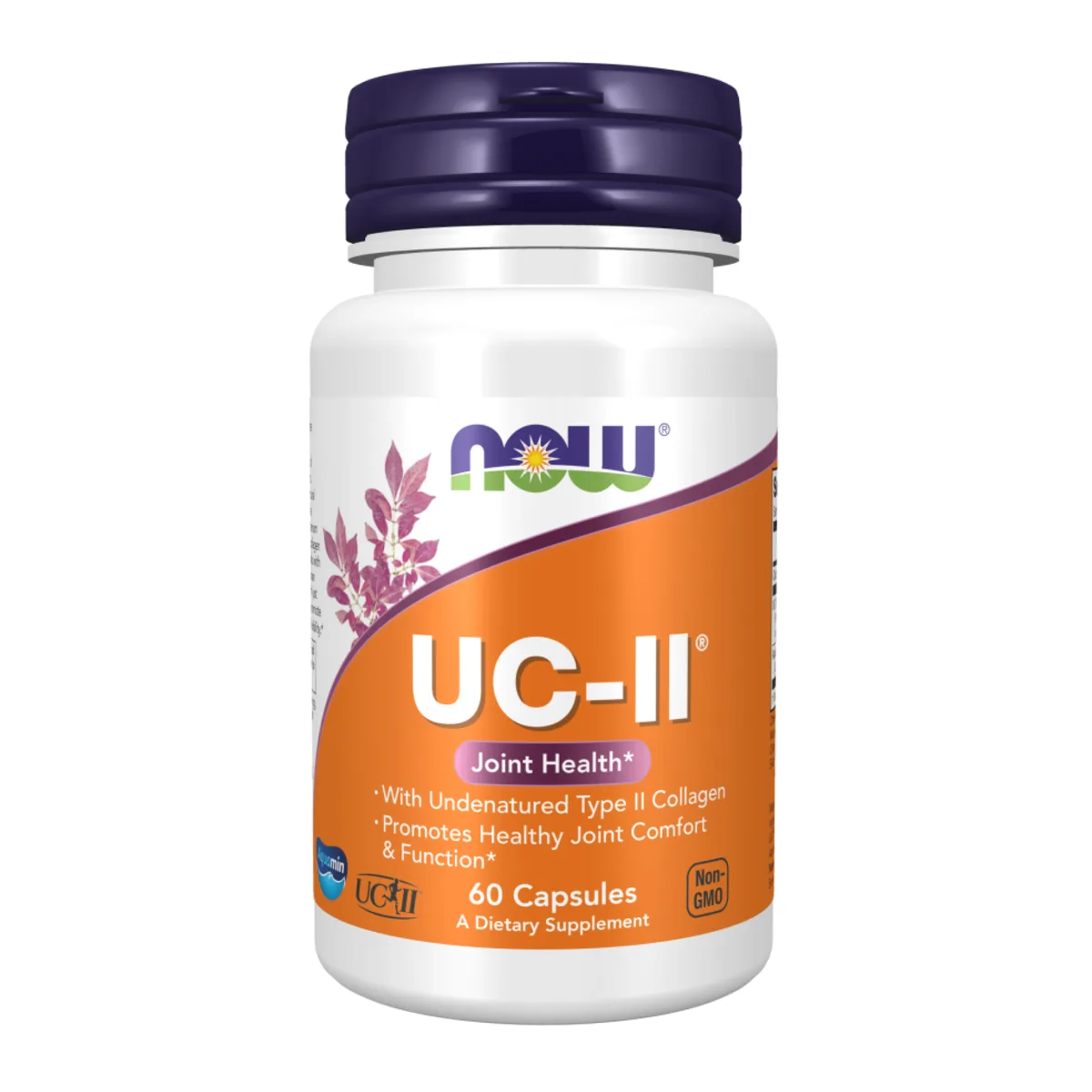 UC-II® Коллаген типу II 40 мг 60 капсул Now Foods неденатурований для здоров'я суглобів