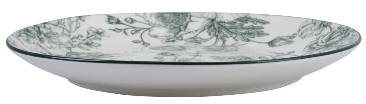 Тарілка обідня Limited Edition порцелянова 26,5 см біла з малюнком Blossom Green