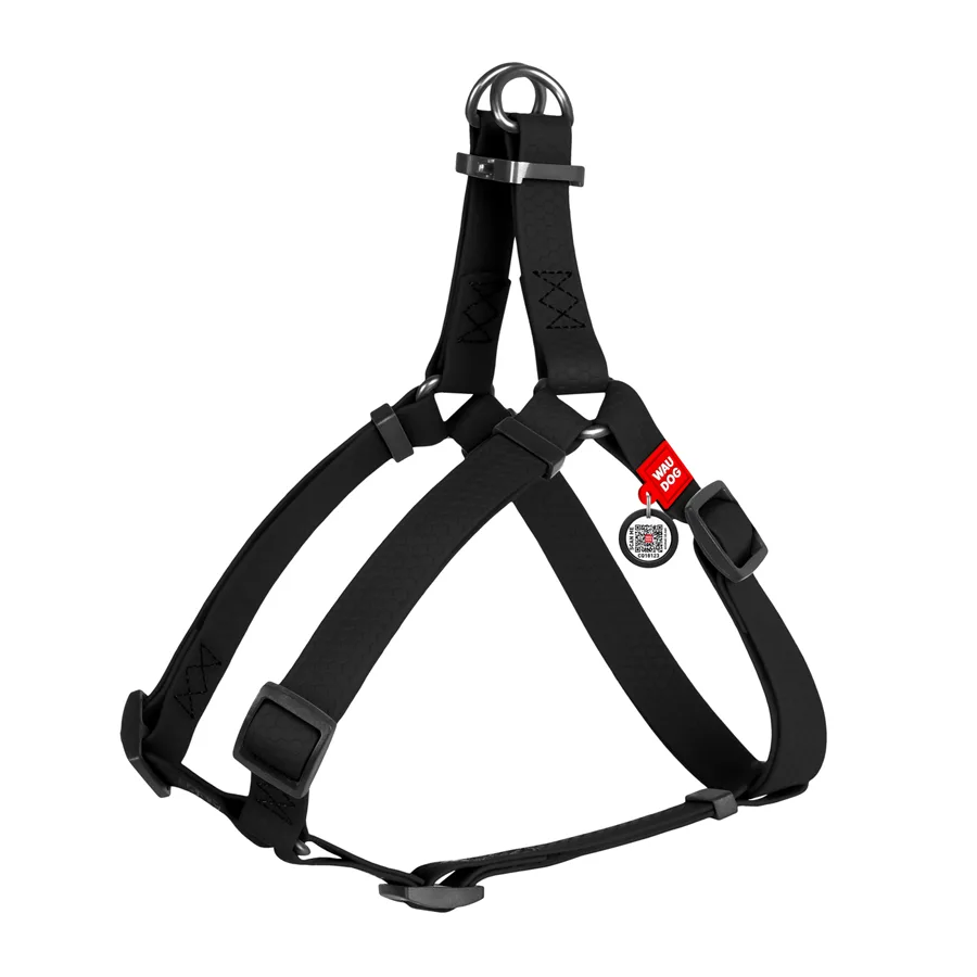 Шлейка WAUDOG Waterproof 20 мм Collartex 50-80 см черная