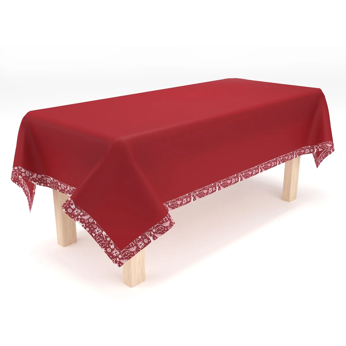 Скатертина Home Line полупанама 140х220 см червона