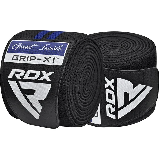 Бинти на коліна RDX Inc Бавовна 200 см Чорні Сині
