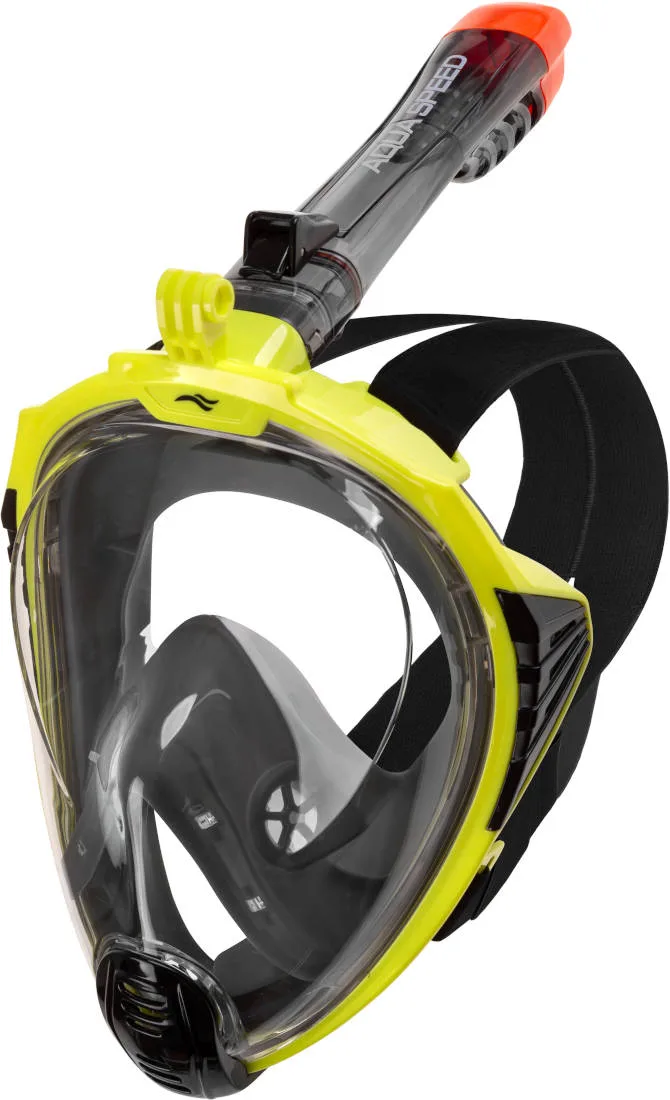 Повнолицьова маска AQUA SPEED силікон S/M чорна жовта