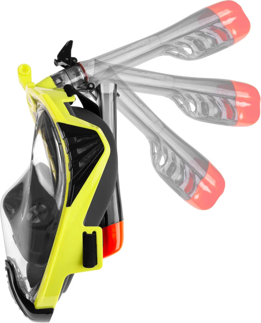 Повнолицьова маска AQUA SPEED силікон S/M чорна жовта