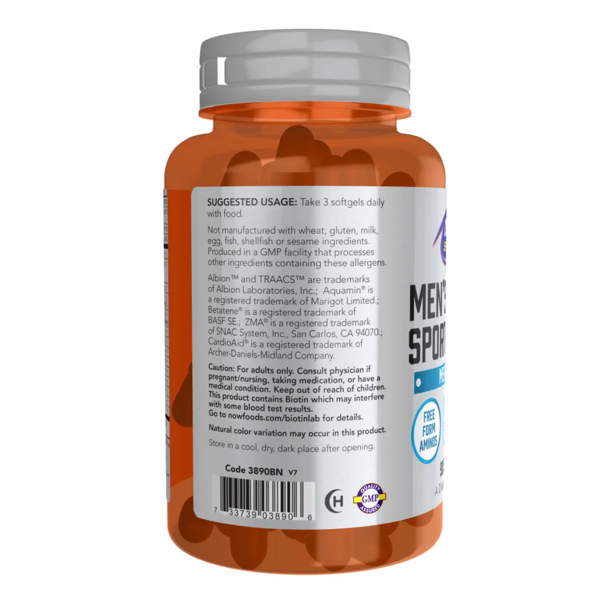 Now Foods Men's Active Sports Multi 90 softgels для мужчин с активным образом жизни