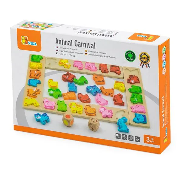 Настільна гра Viga Toys дерев'яна 32х21 см різнокольорова для дітей від 3 років