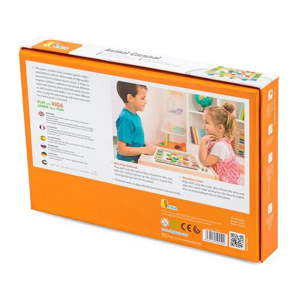 Настільна гра Viga Toys дерев'яна 32х21 см різнокольорова для дітей від 3 років