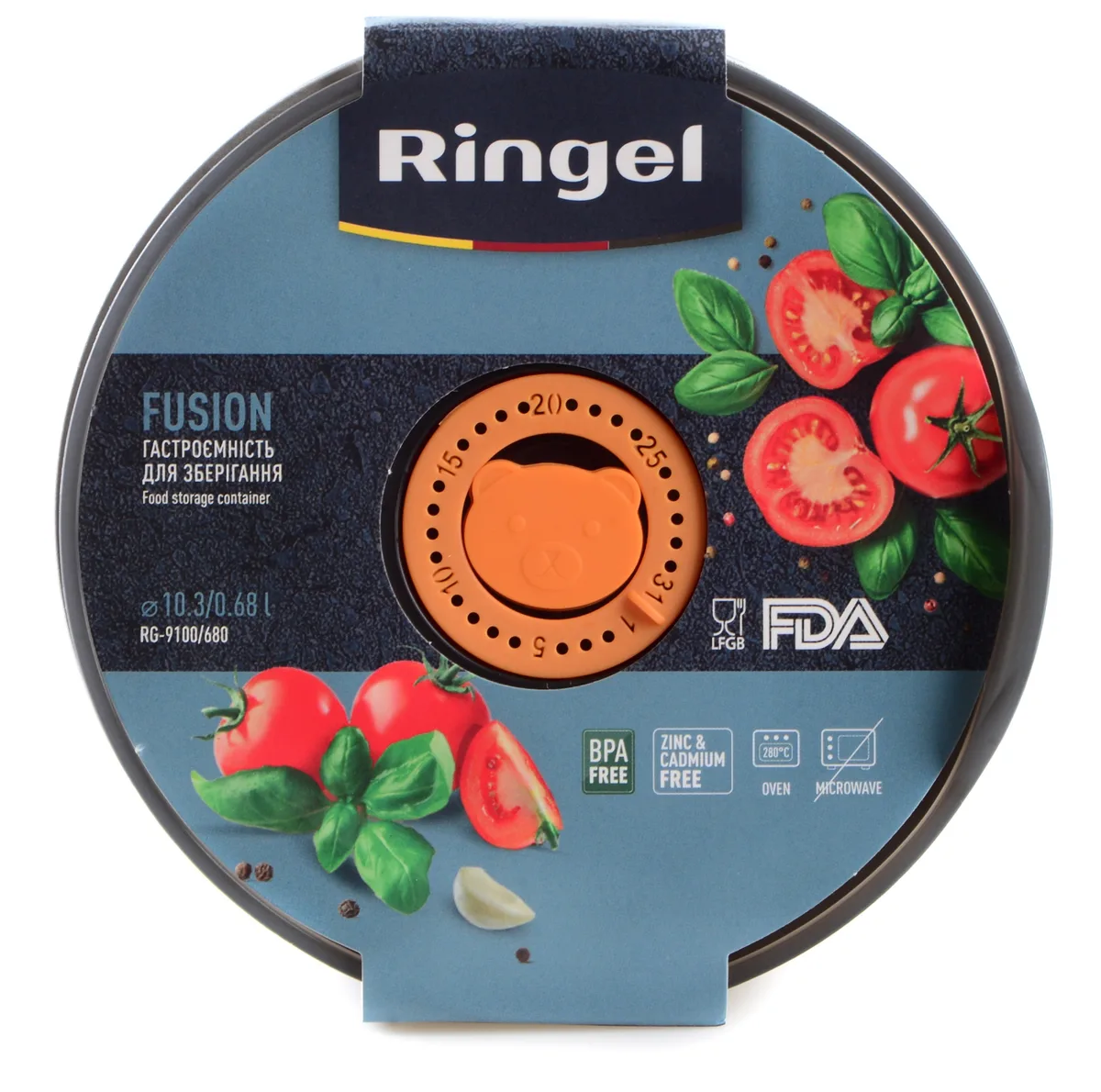 Гастроемкость для хранения Ringel нержавеющая сталь 0,68 л круглая