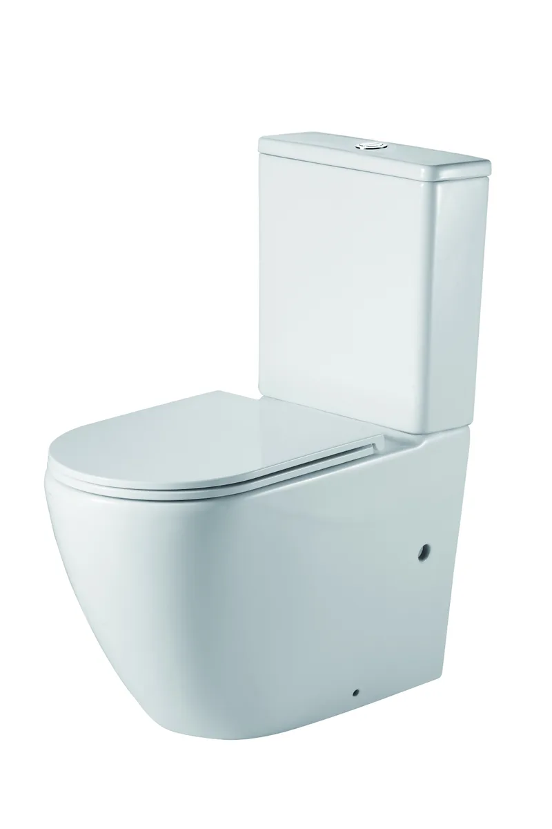 Унітаз-компакт MIXXUS PREMIUM санітарна порцеляна 855х390х660 мм білий RIMLESS
