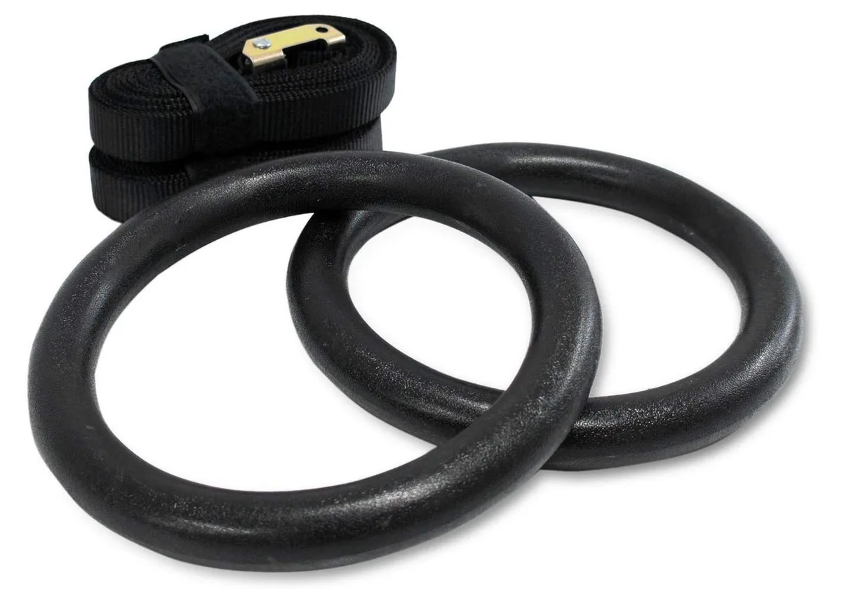 Кільця для кросфіту EasyFit ABS пластик 18 см Чорні