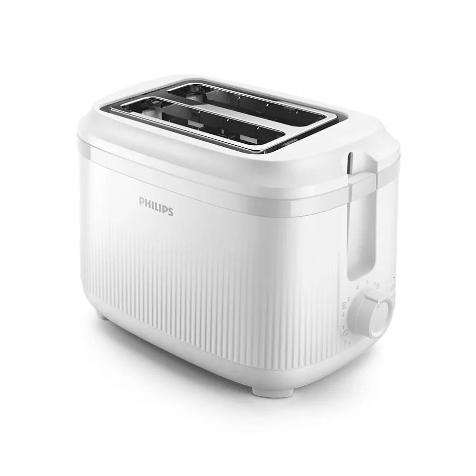 Тостер Philips 3000 Series 900Вт, пластиковий, функції підігріву та розморожування, білий.