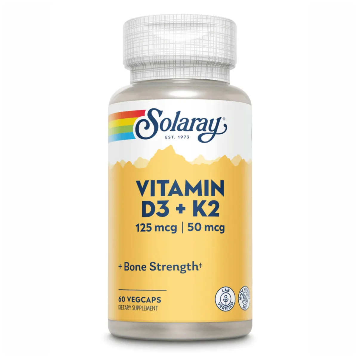 Вітамін D3 K2 5000IU 60 капсул Solaray