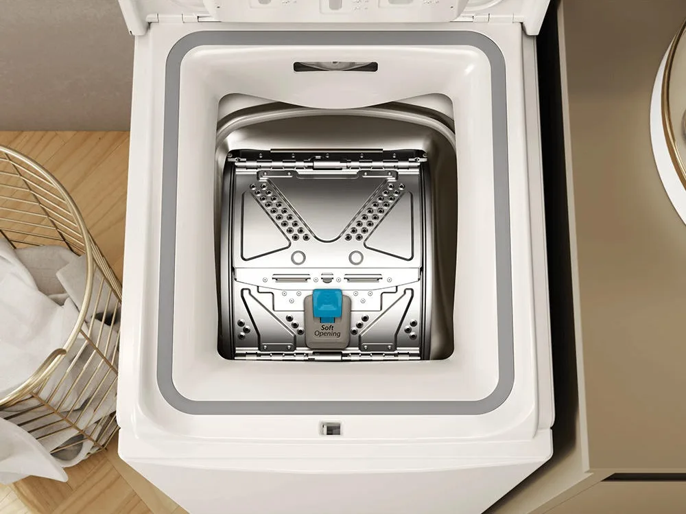Пральна машина Whirlpool вертикальна 7кг 1200 об/хв інверторна для прання білизни з дисплеєм біла