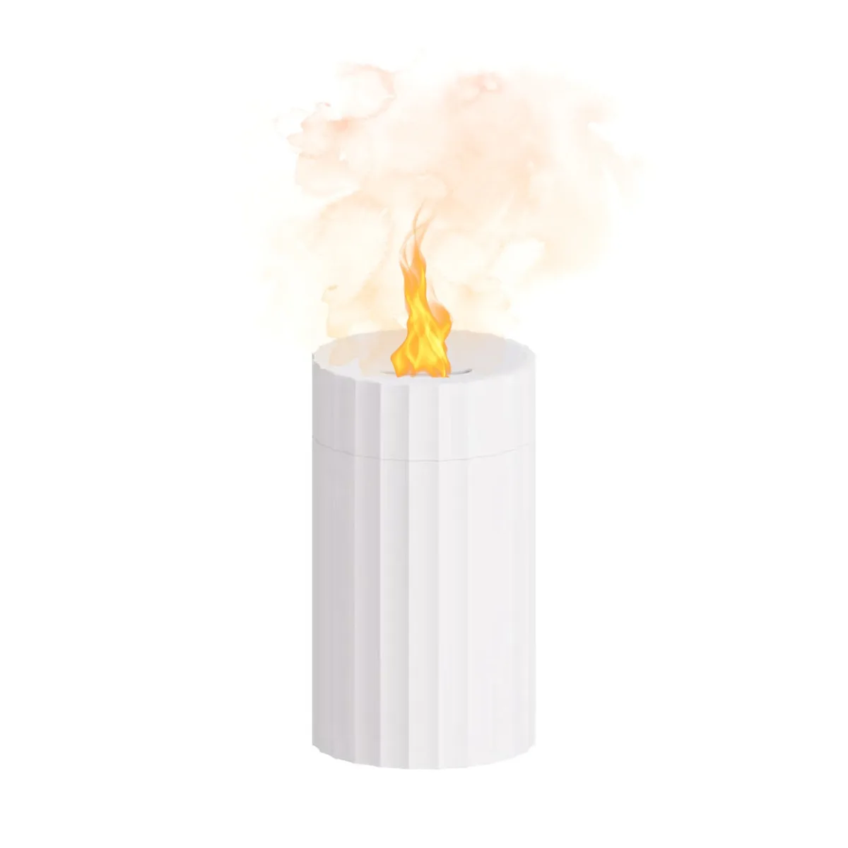 Зволожувач повітря 3в1 A1 Flame аромадифузор нічник з LED підсвічуванням 100 мл Білий