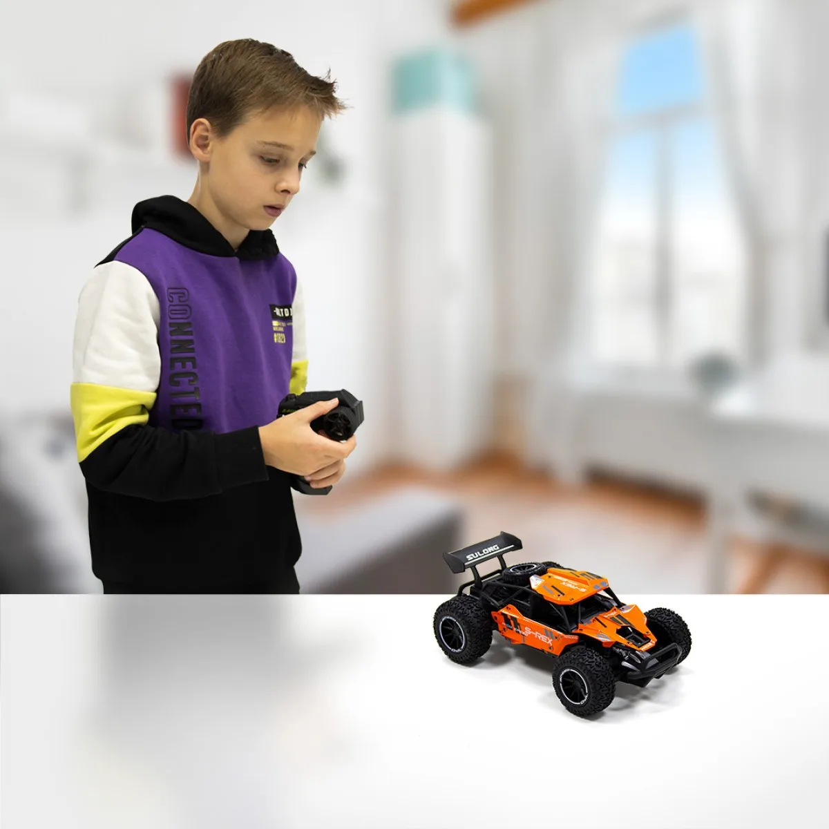 Автомобиль Sulong Toys Metal Crawler р/к 1:16 оранжевый металл пластик