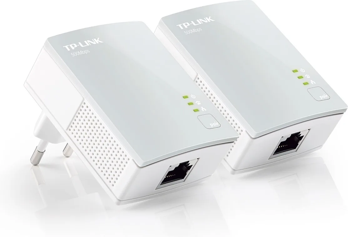 Комплект адаптерів Powerline TP-Link Ethernet 1 порт 65х28,5х52 мм білий